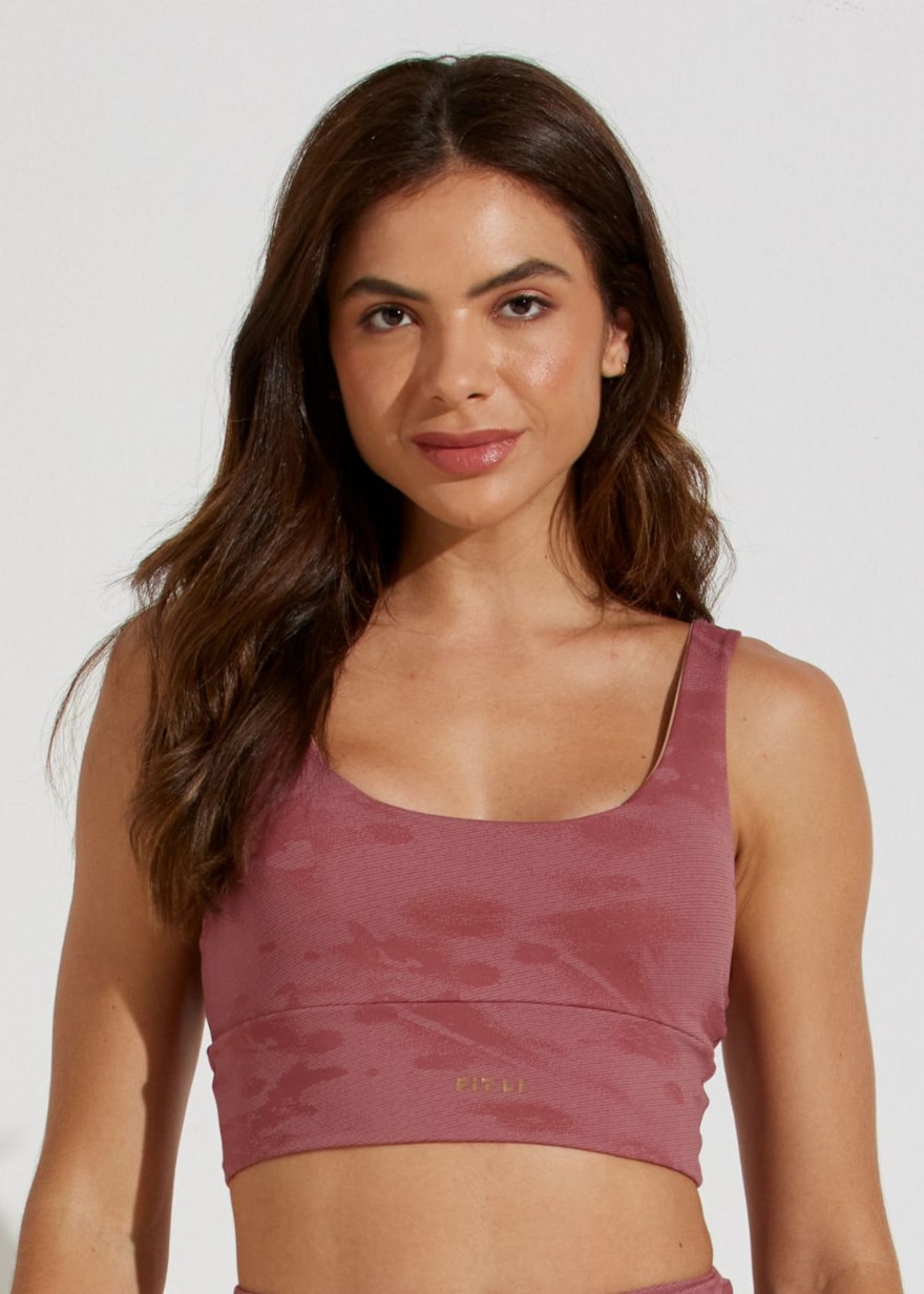 TOP JACQUARD SOLEIL ROSA TERRACOTA COM BOJO REMOVÍVEL TOP JACQUARD SOLEIL ROSA TERRACOTA COM BOJO REMOVÍVEL