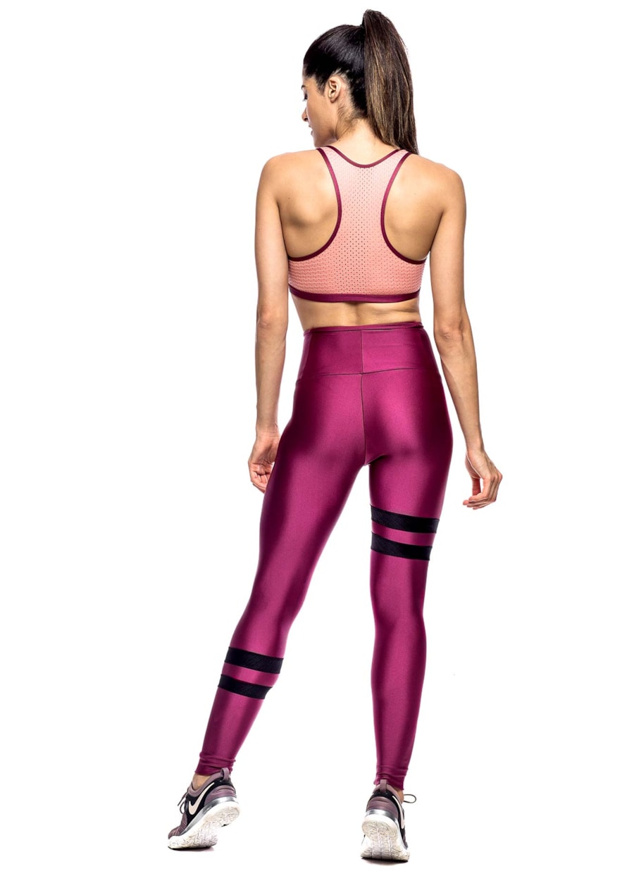 TOP MESH ROSA VIOLETA/PRETO/ROSA CLARO