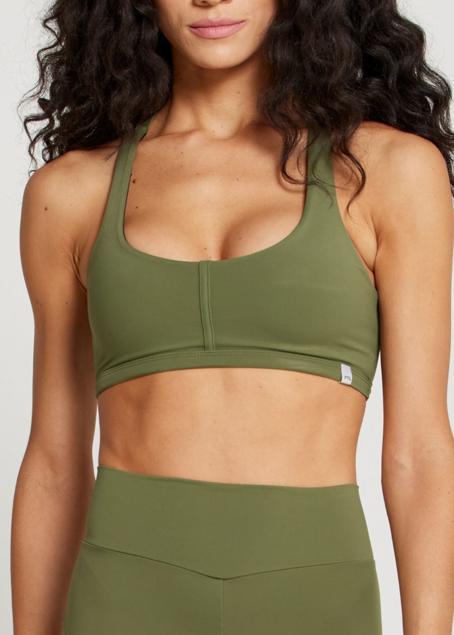 TOP MORNING UP VERDE MILITAR COM BOJO REMOVÍVEL