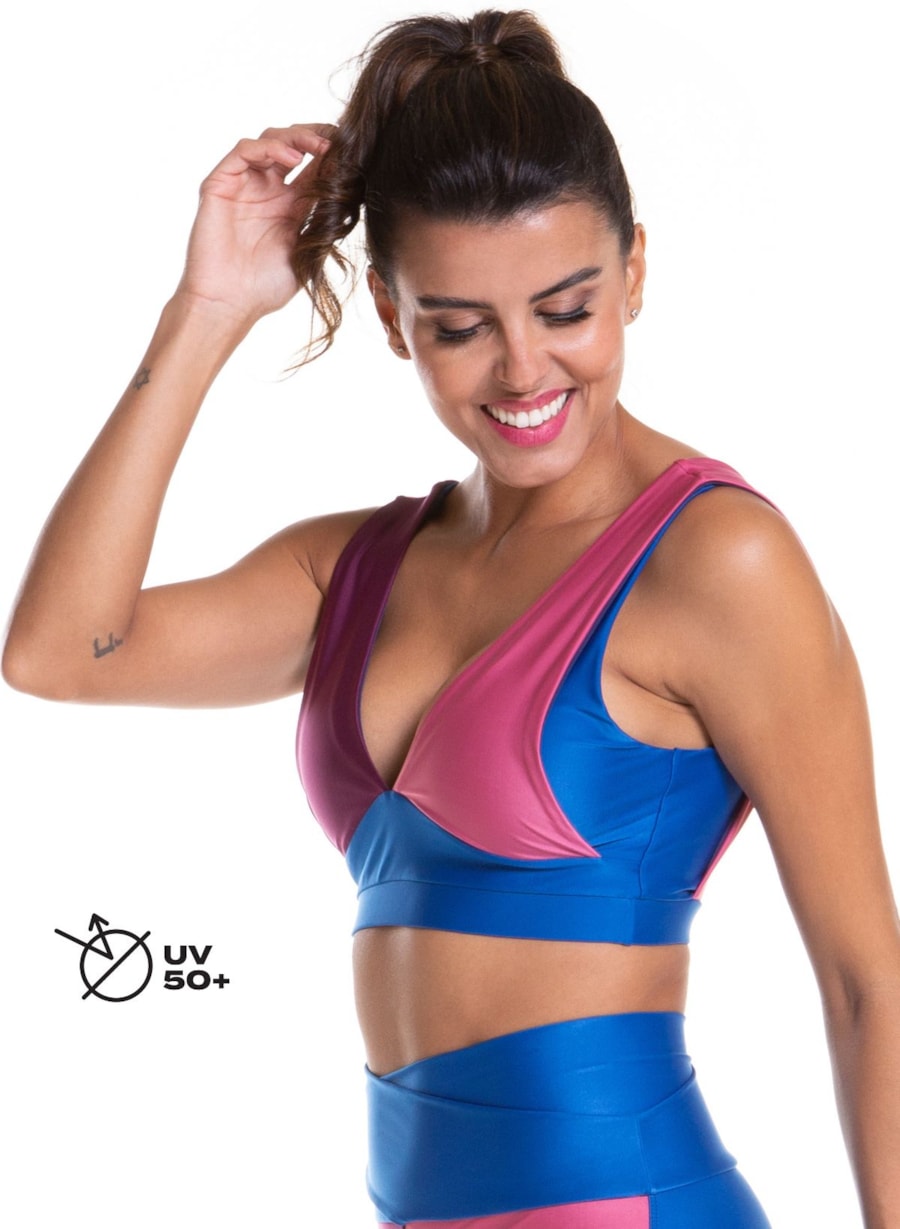 TOP OOPS! AZUL BIC / ROXO / ROSA