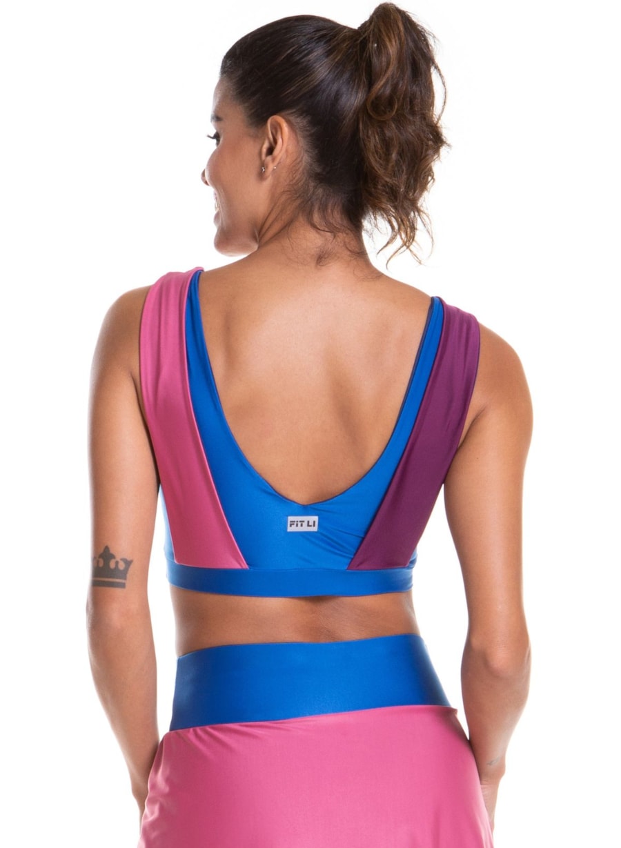 TOP OOPS! AZUL BIC / ROXO / ROSA