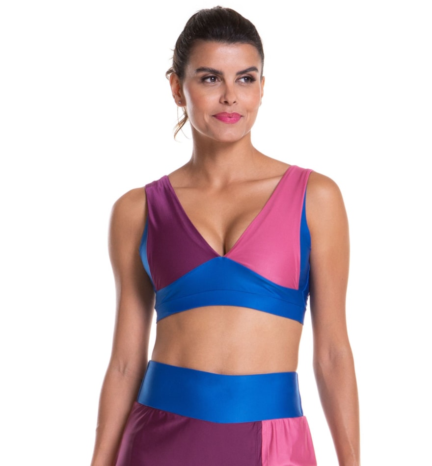 TOP OOPS! AZUL BIC / ROXO / ROSA