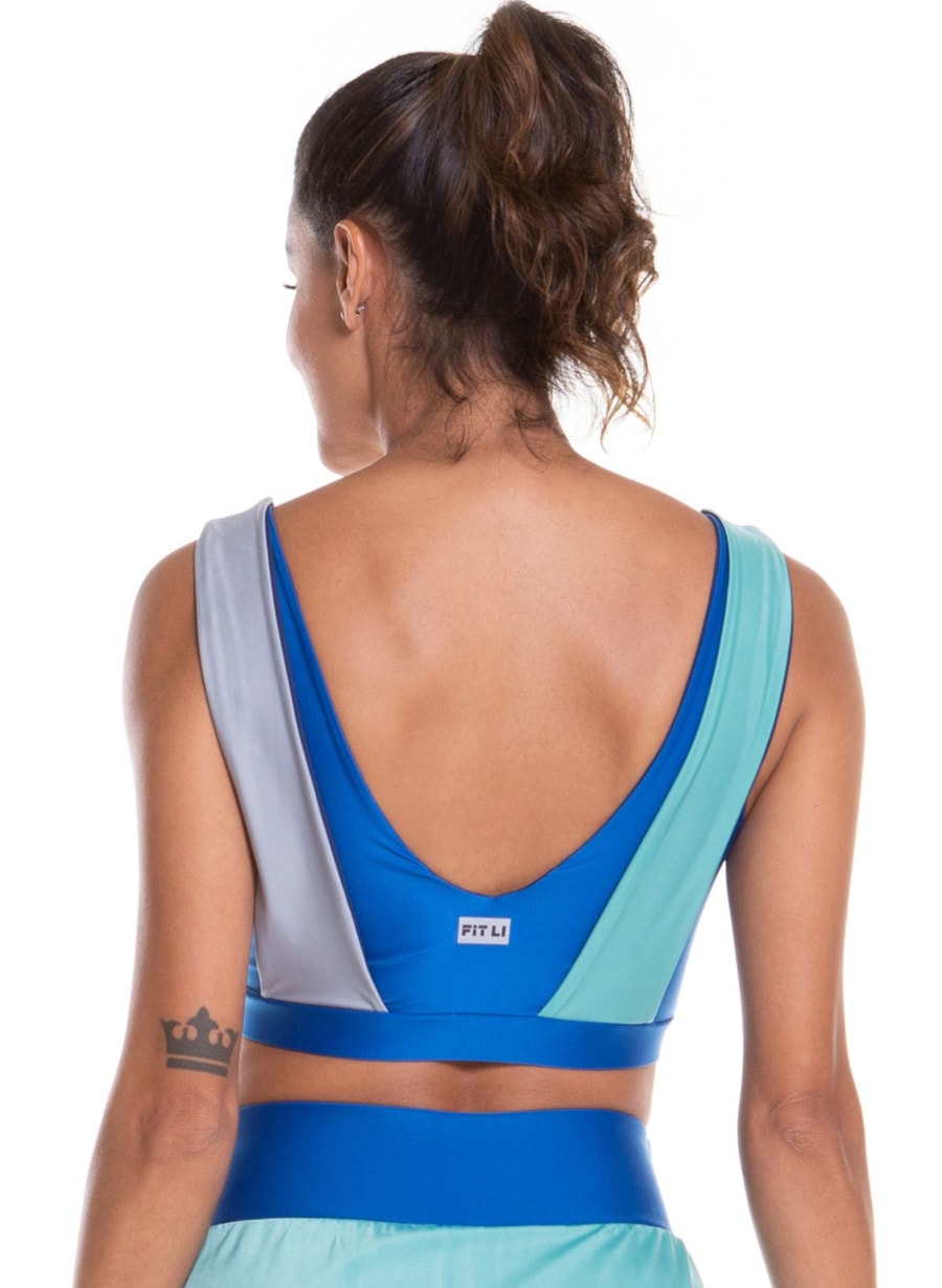 TOP OOPS! AZUL BIC / VERDE MENTA / CINZA