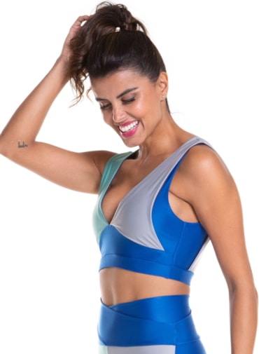 TOP OOPS! AZUL BIC / VERDE MENTA / CINZA