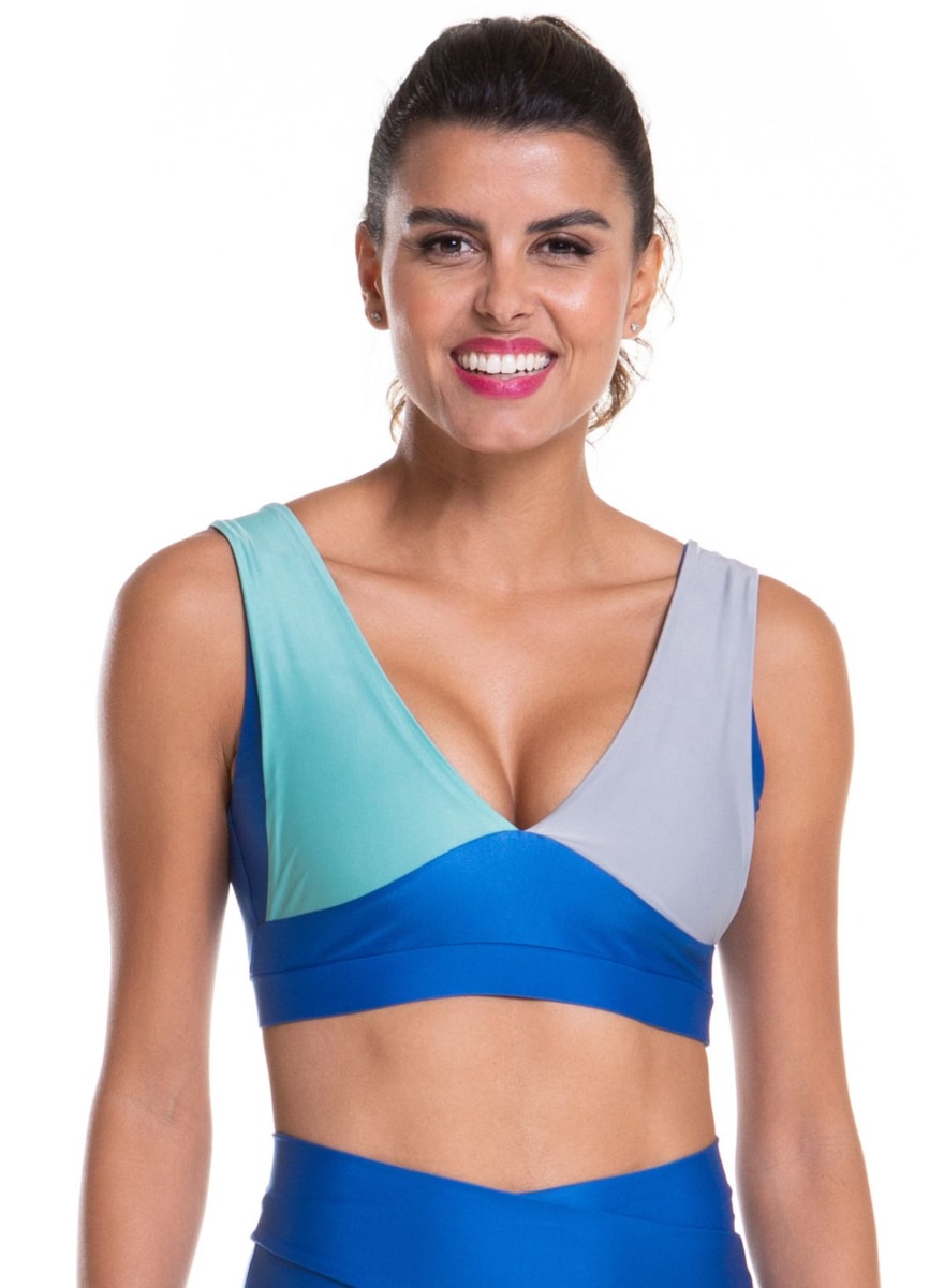 TOP OOPS! AZUL BIC / VERDE MENTA / CINZA