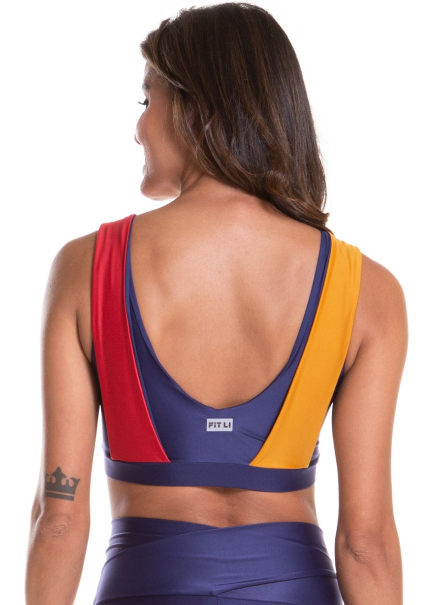 TOP OOPS! MARINHO / DAMASCO / VERMELHO