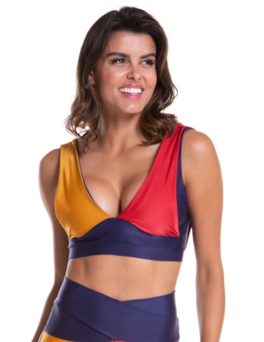 TOP OOPS! MARINHO / DAMASCO / VERMELHO TOP OOPS! MARINHO / DAMASCO / VERMELHO