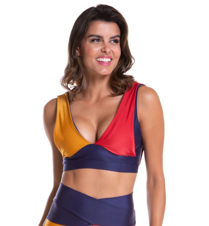 TOP OOPS! MARINHO / DAMASCO / VERMELHO TOP OOPS! MARINHO / DAMASCO / VERMELHO