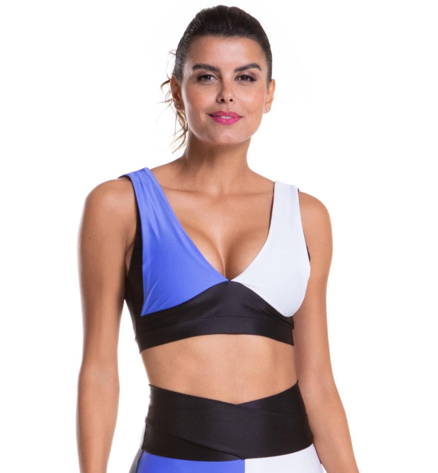 TOP OOPS! PRETO / AZUL / BRANCO