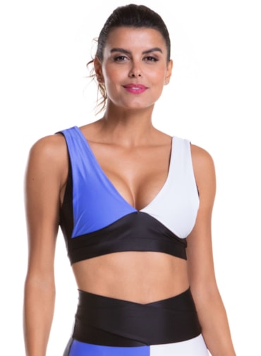 TOP OOPS! PRETO / AZUL / BRANCO