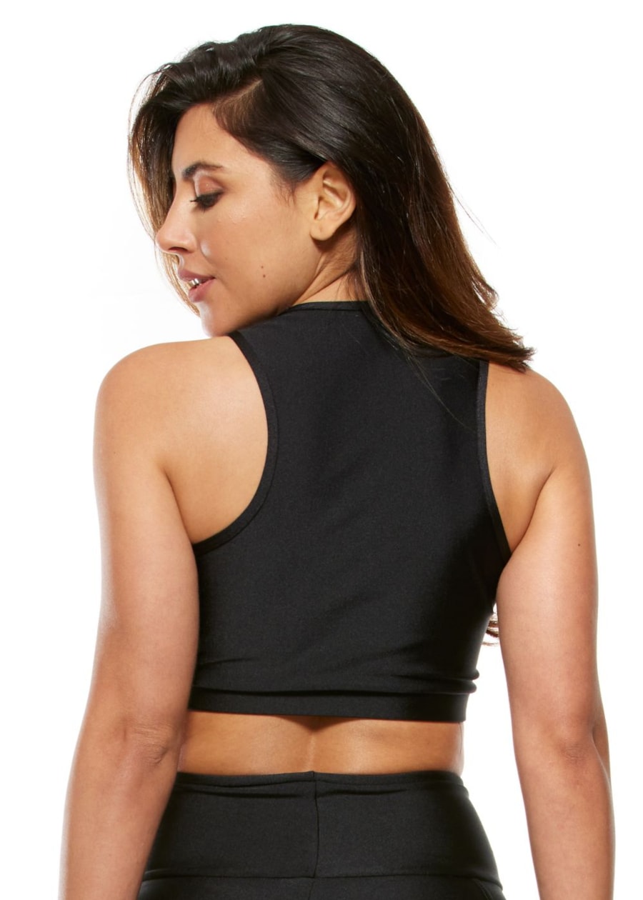 TOP PAINT PRETO COM BOJO REMOVÍVEL