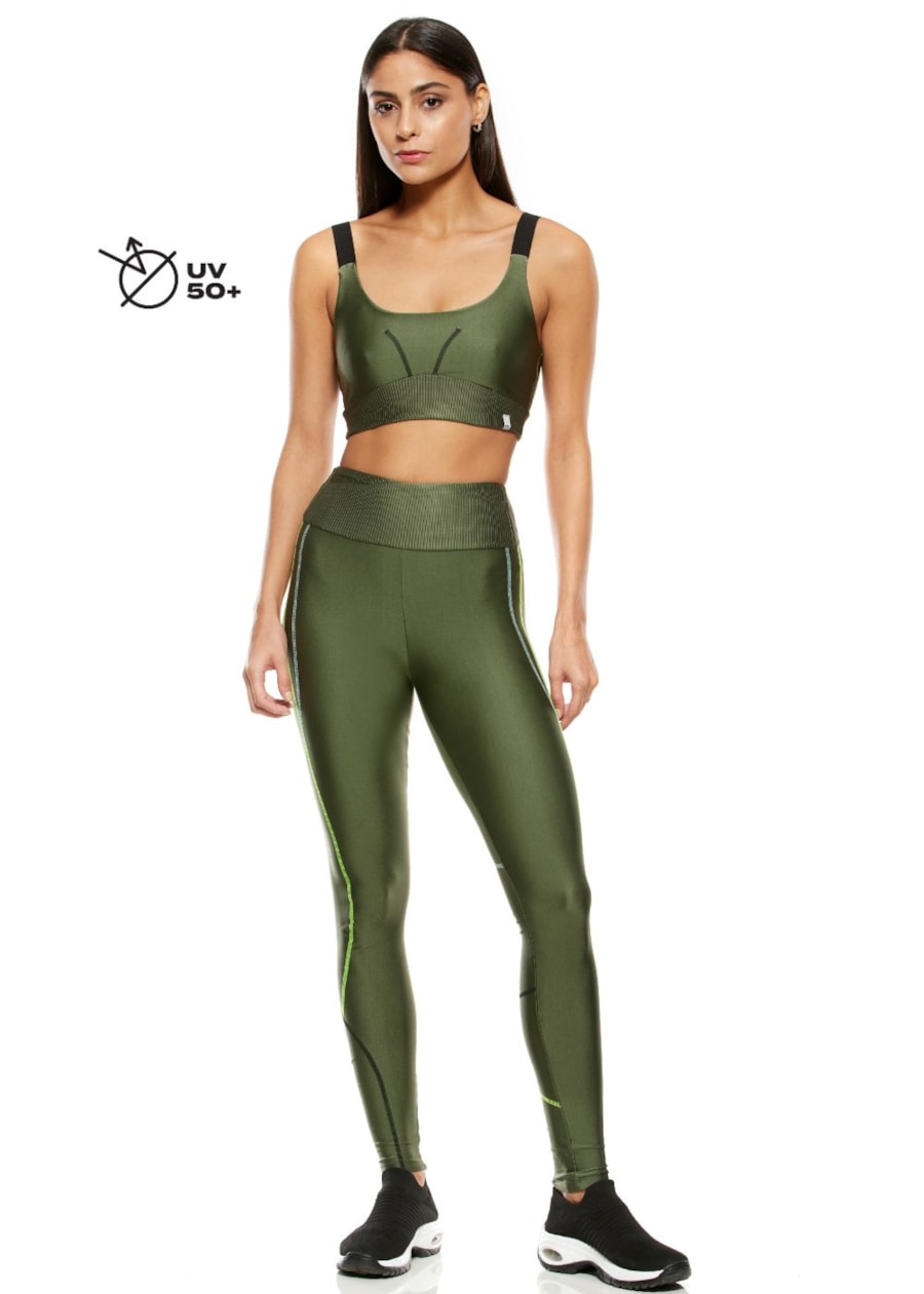 TOP POWER VERDE METÁLICO COM BOJO REMOVÍVEL