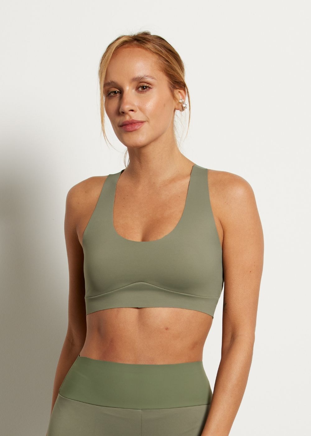 TOP SEM COSTURA SUPREME VERDE MILITAR - FITLI