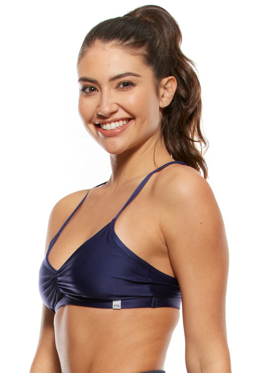 TOP SUN AZUL MARINHO COM ALÇAS FINAS E BOJO REMOVÍVEL