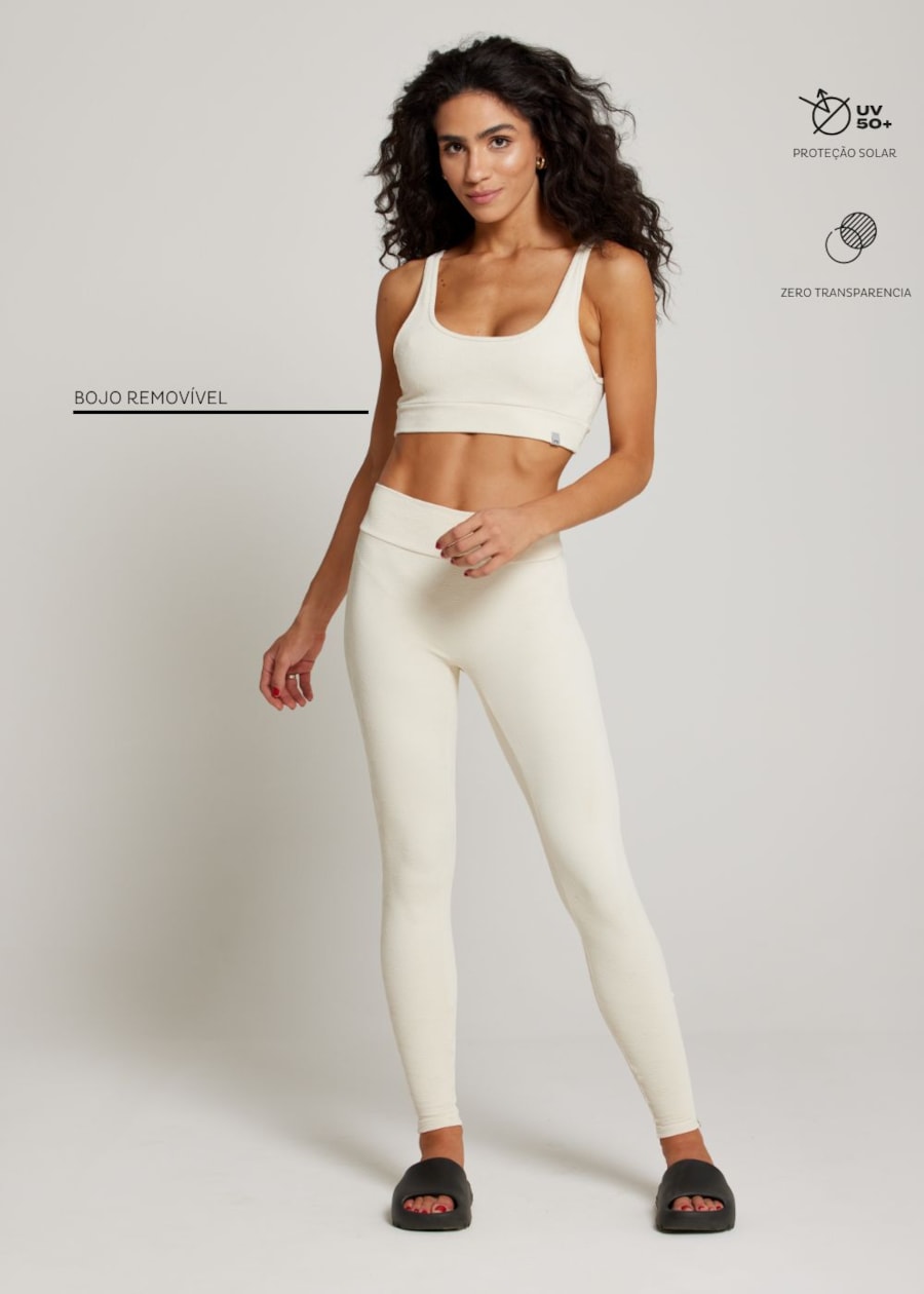 TOP TEXTURA MOOD JQ OFF WHITE COM BOJO REMOVÍVEL