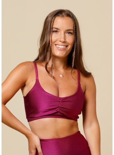 TOP TEXTURA VIBRATI_ON DRI VINHO COM BOJO REMOVÍVEL TOP TEXTURA VIBRATI_ON DRI VINHO COM BOJO REMOVÍVEL