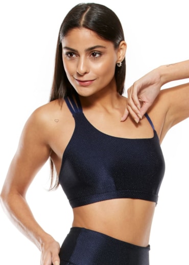 TOP TEXTURIZADO CREATIVE AZUL MARINHO COM BOJO REMOVIVÉL