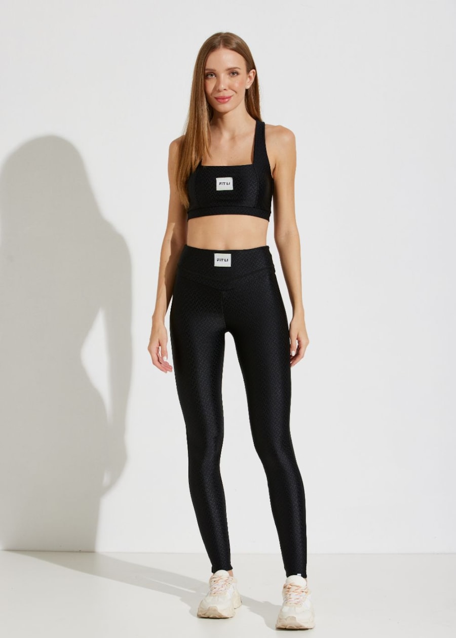 TOP TEXTURIZADO DECOTE QUADRADO NOTRE DAME PRETO