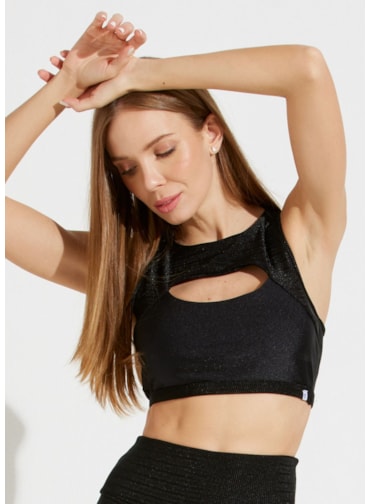 TOP TEXTURIZADO LA NUIT PRETO COM BOJO REMOVÍVEL TOP TEXTURIZADO LA NUIT PRETO COM BOJO REMOVÍVEL