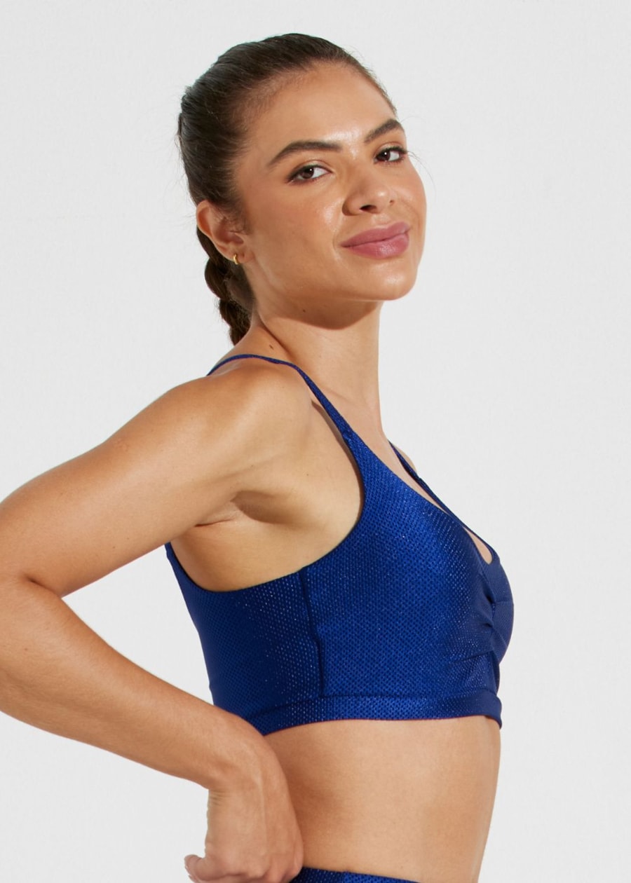 TOP TEXTURIZADO VIBRATI_ON AZUL MARINHO