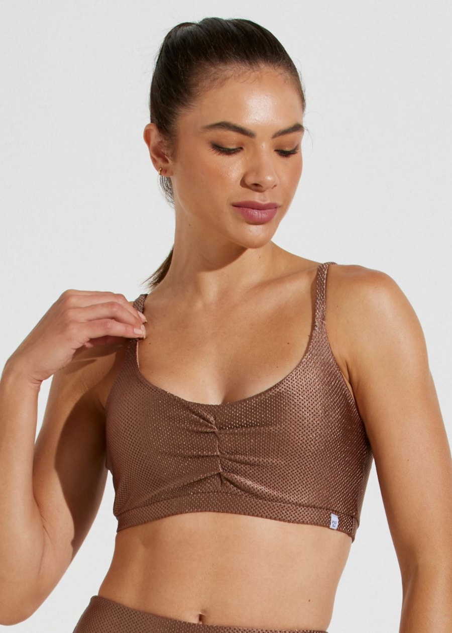 TOP TEXTURIZADO VIBRATI_ON MARROM