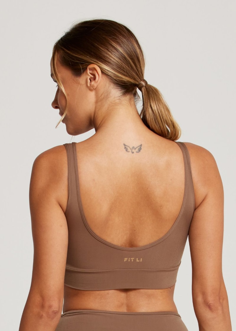 TOP WELNESS MARROM COM BOJO REMOVÍVEL