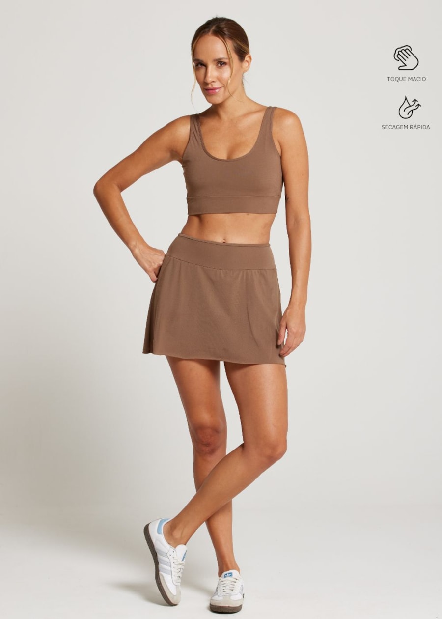 TOP WELNESS MARROM COM BOJO REMOVÍVEL