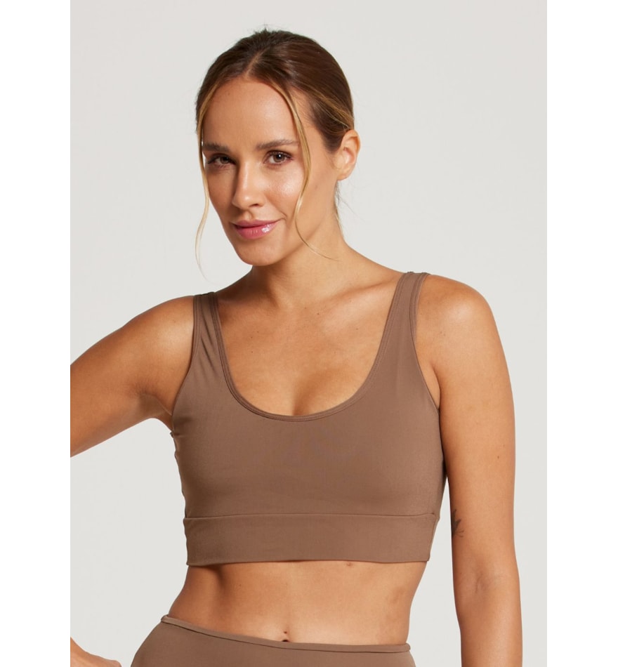 TOP WELNESS MARROM COM BOJO REMOVÍVEL TOP WELNESS MARROM COM BOJO REMOVÍVEL