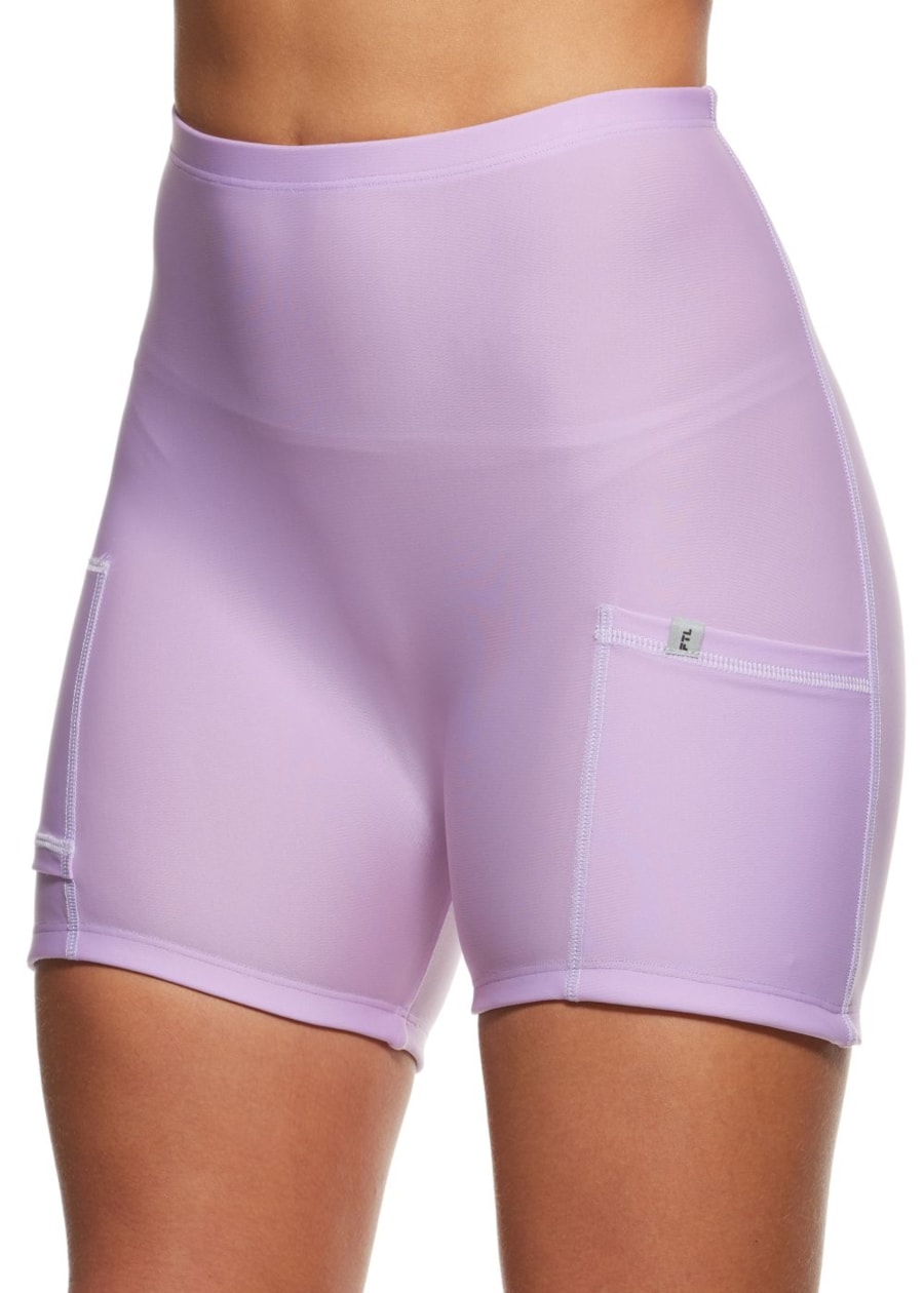 VESTIDO COLORBLOCK LILÁS COM SHORT INTERNO E BOLSOS