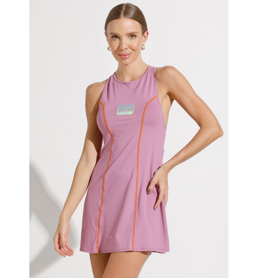VESTIDO SUMMIT LILÁS COM SHORT E BOLSOS VESTIDO SUMMIT LILÁS COM SHORT E BOLSOS